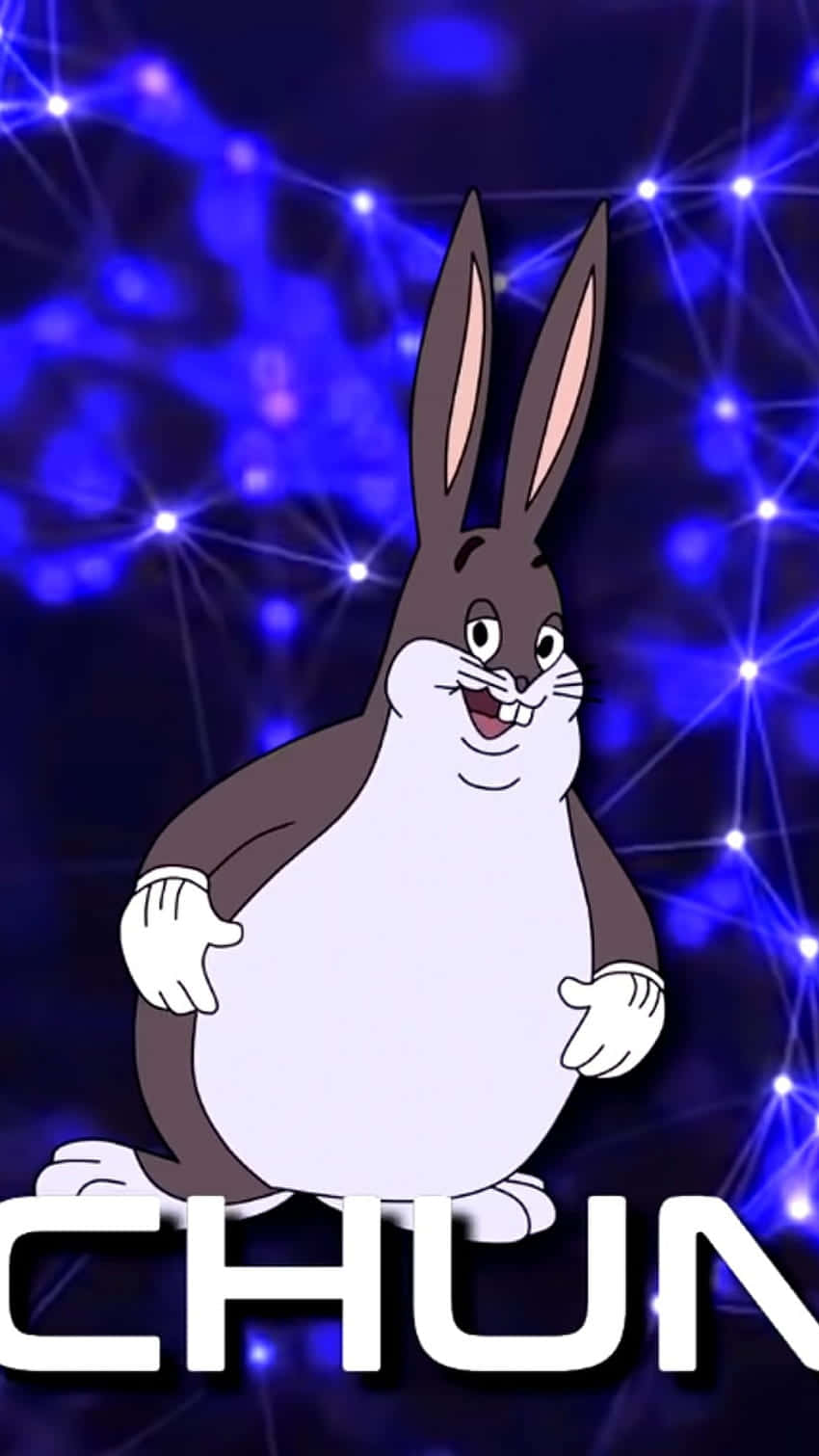 A Cartoon Rabbit With The Word Chun On It Wallpaper