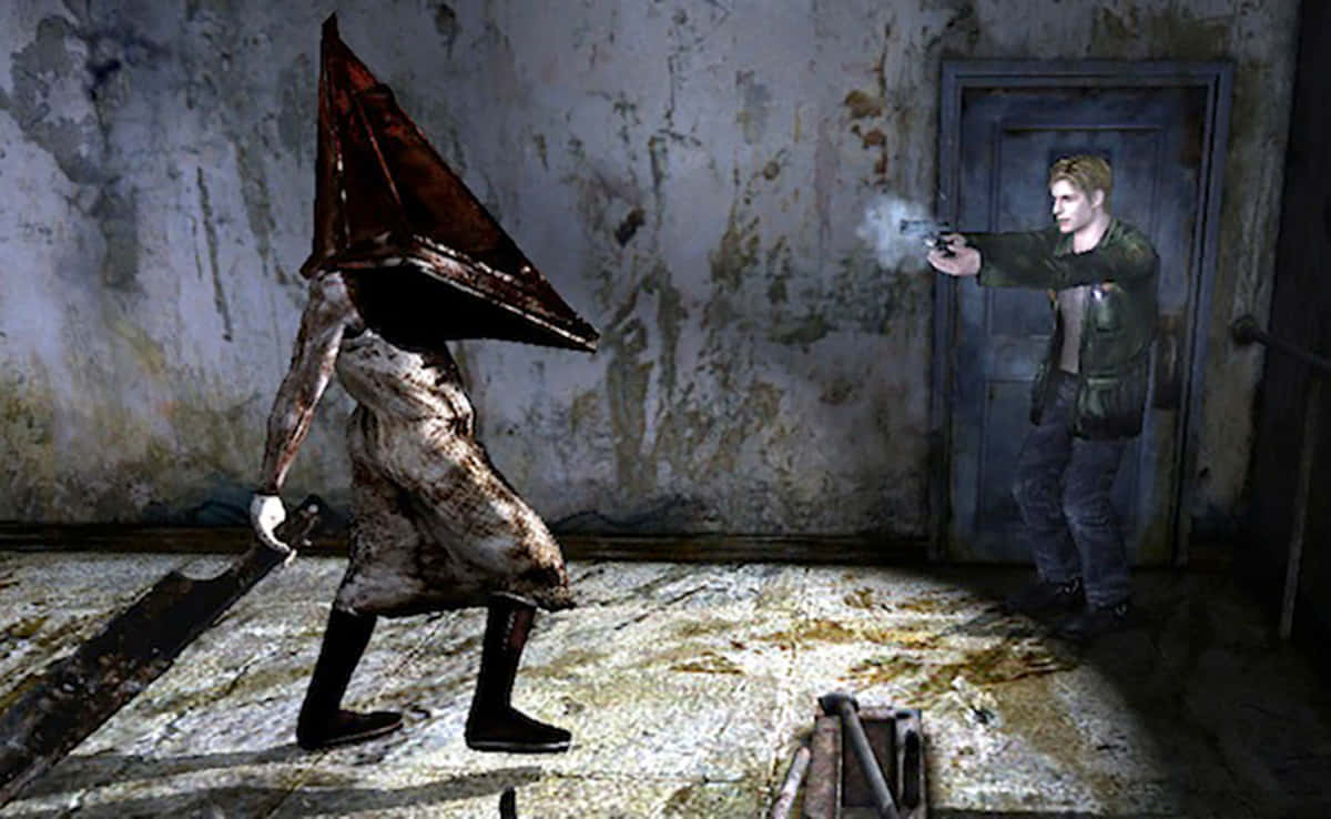 A Chilling Gathering Of Silent Hill Characters In The Eerie Town Wallpaper