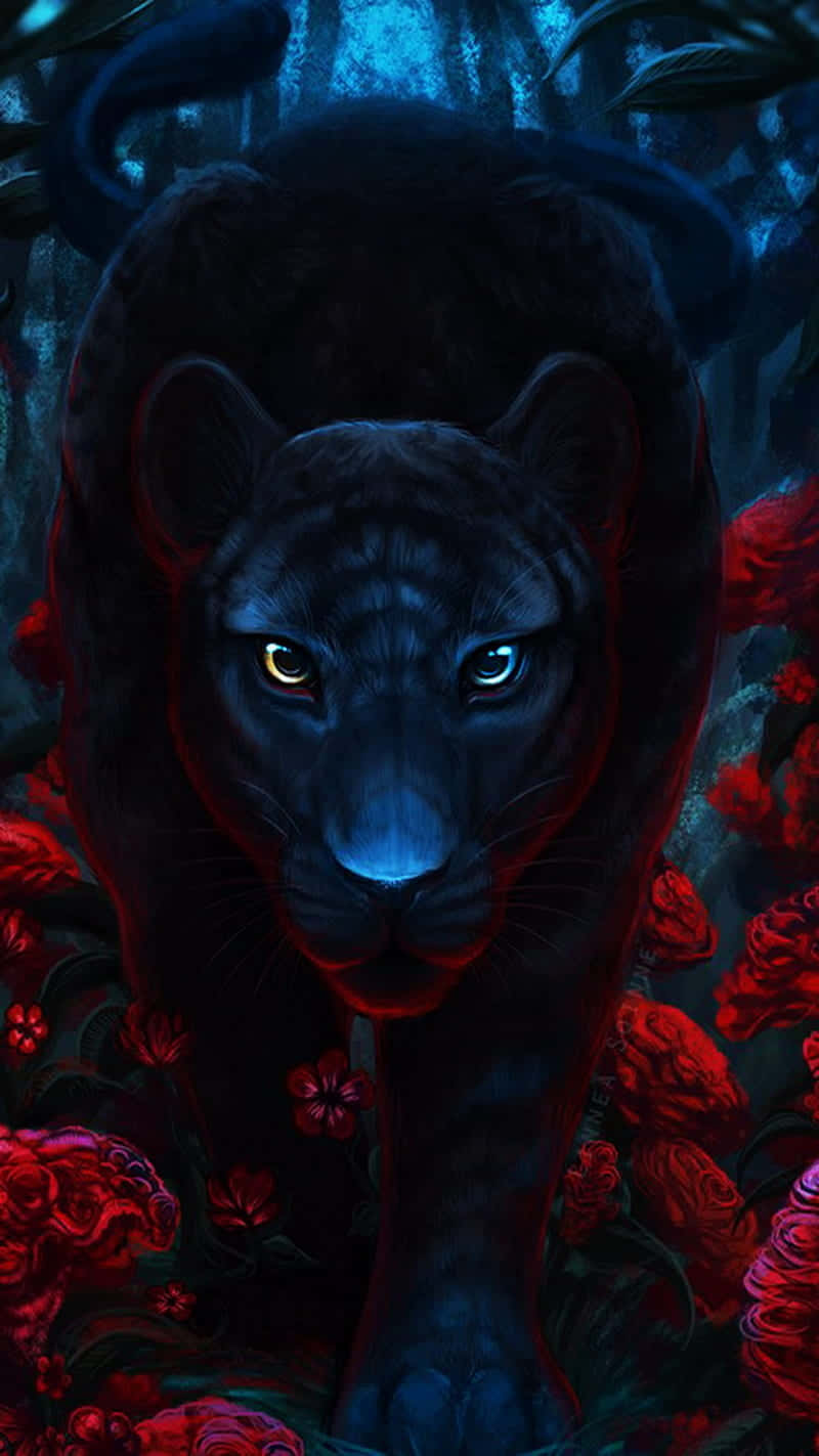 A Close Look At A Cool Black Panther Wallpaper