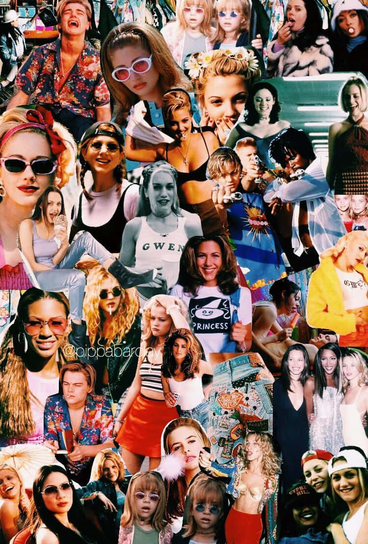 A Collage Of Many Pictures Of Women Wallpaper