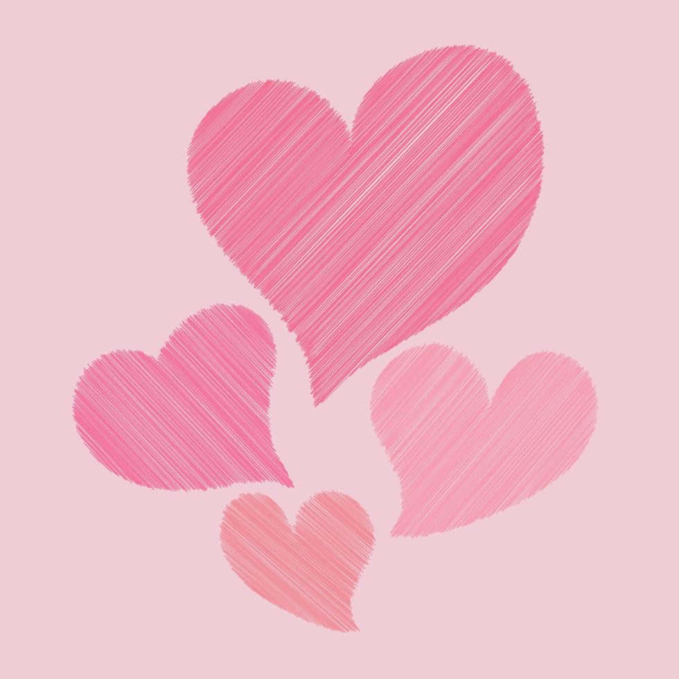 A Collection Of Colorful Cute Hearts Wallpaper