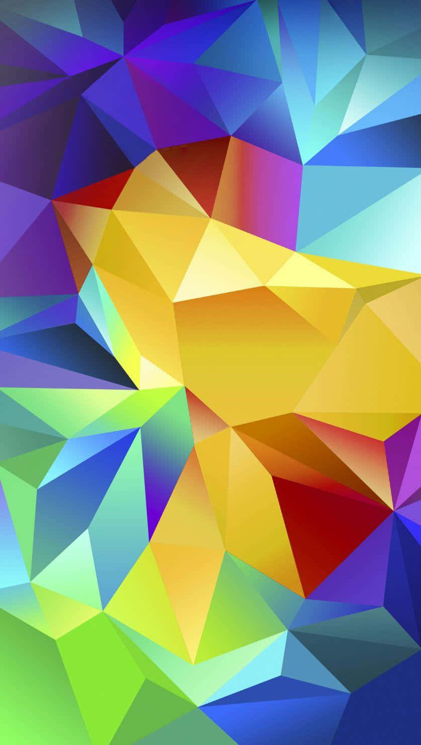 A Colorful Abstract Background With Triangles Wallpaper