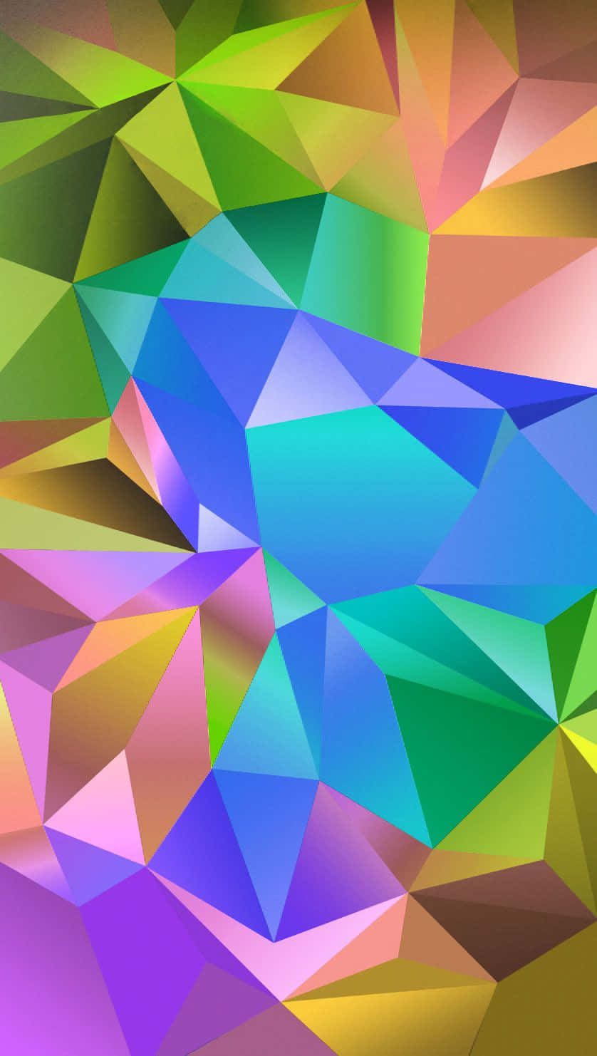 A Colorful Abstract Background With Triangles Wallpaper