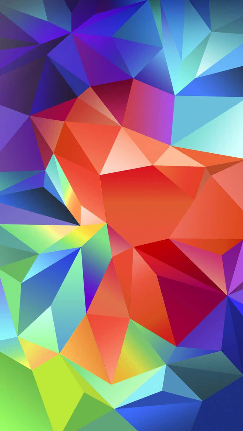 A Colorful Abstract Background With Triangles Wallpaper