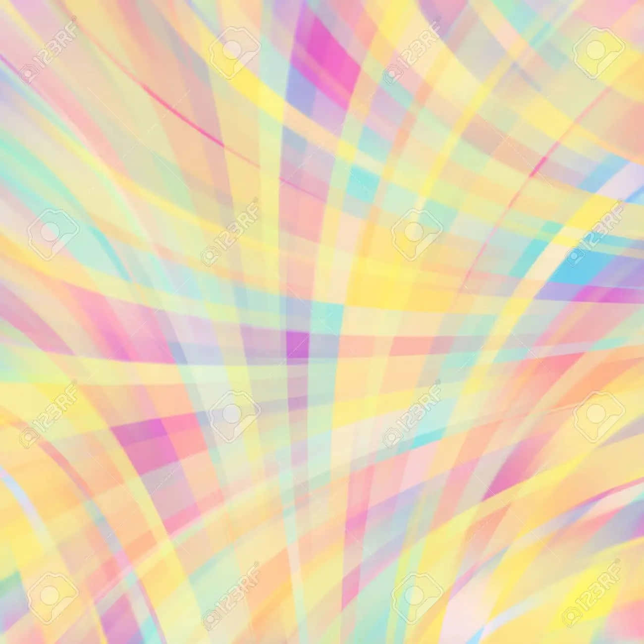 A Colorful World Of Pink, Yellow, And Blue Wallpaper