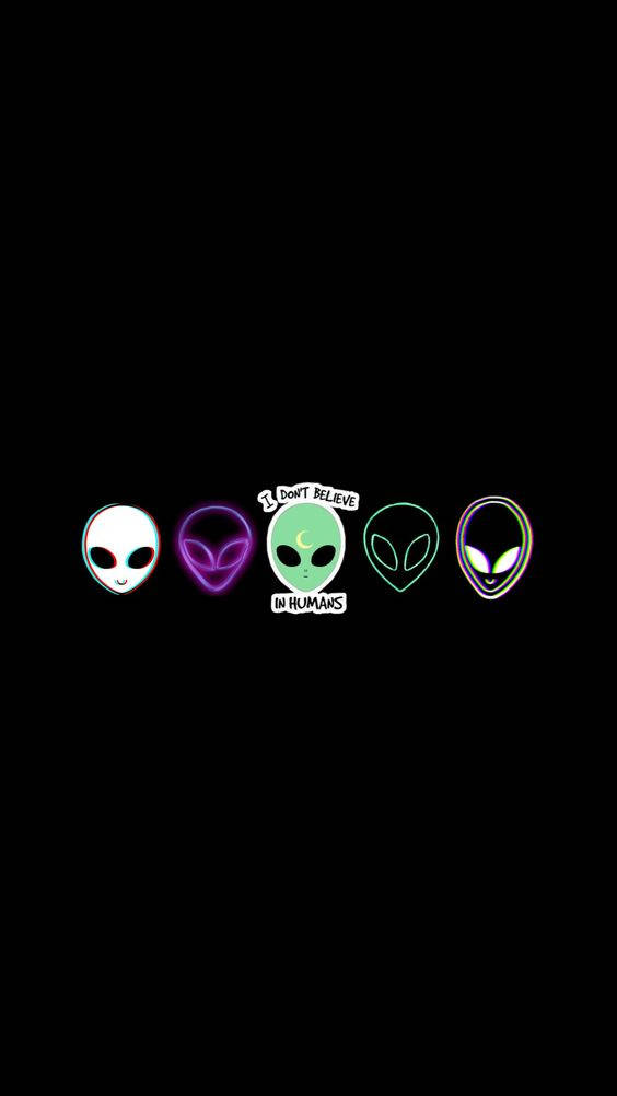 A Cool Alien Stands Out From The Crowd Wallpaper