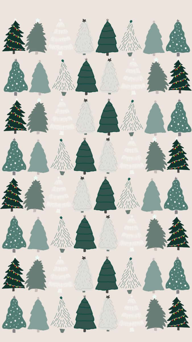 A Cute Christmas Tree Covered In Festive Decorations For The Holidays Wallpaper