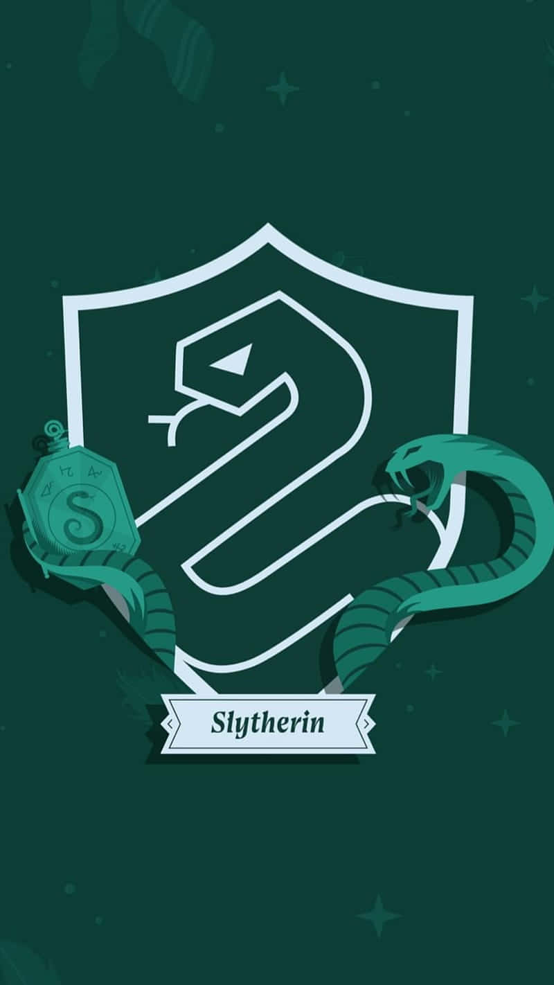 A Cute Slytherin Student Showing Off Their Hogwarts Pride! Wallpaper