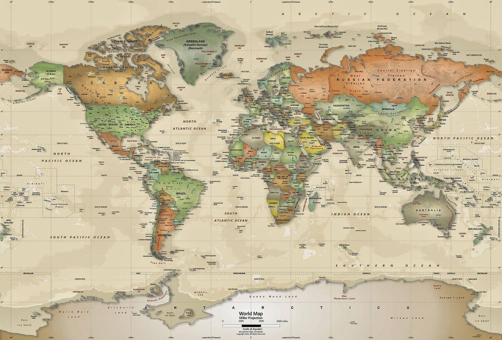 A Detailed View Of A Vintage World Map Wallpaper