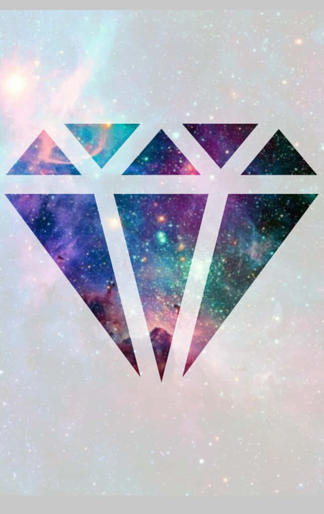 A Diamond With A Galaxy Background Wallpaper