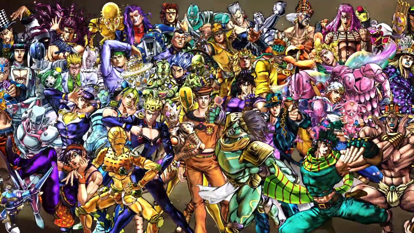 A Diverse Gathering Of Jojo Stands Wallpaper