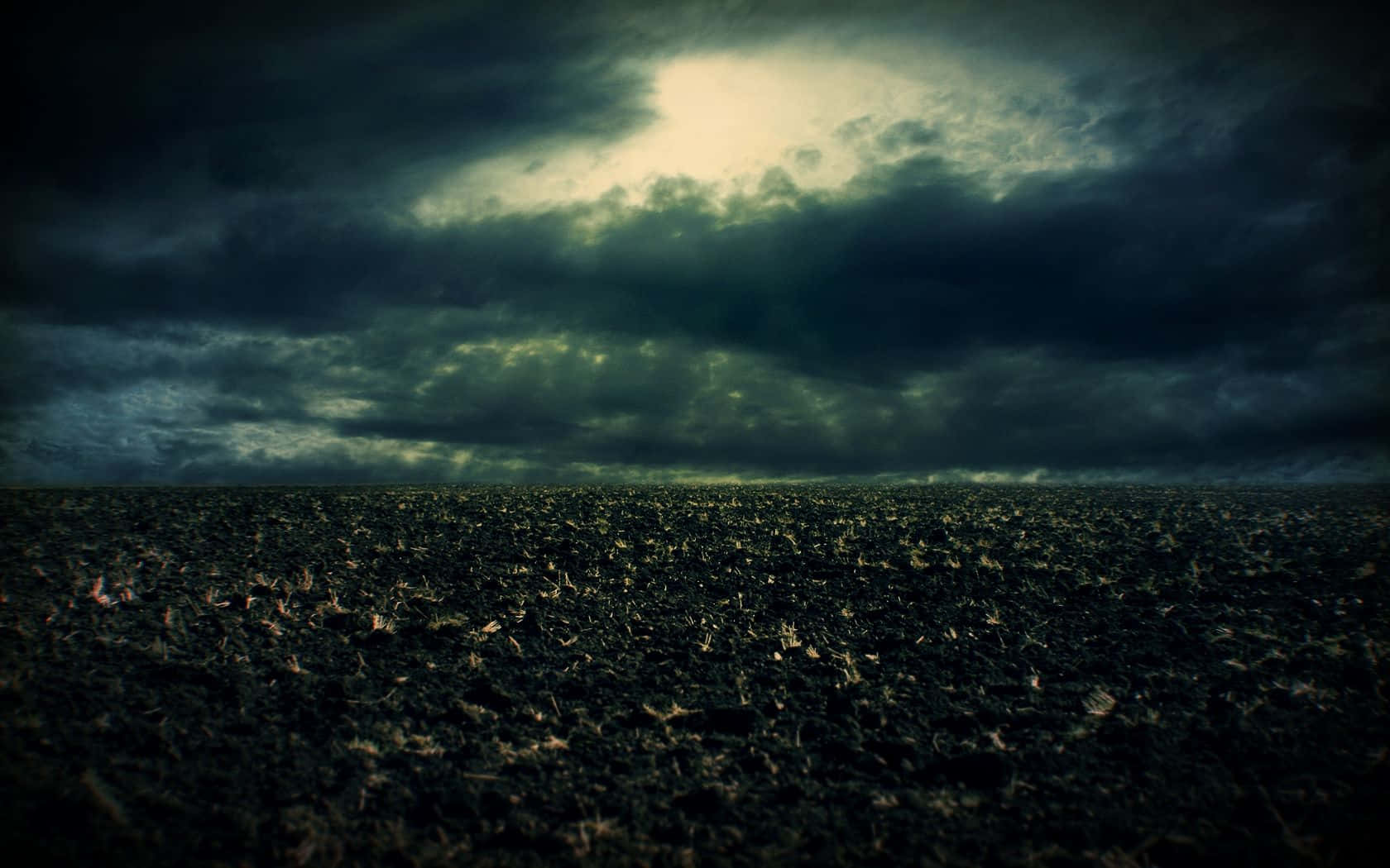 A Dramatic Dark Storm Approaching The Sea Wallpaper