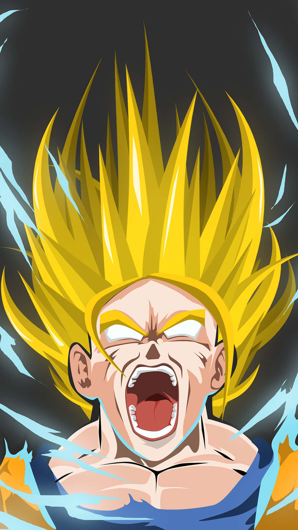 A Fearless Saiyan Warrior Stands Victorious. Wallpaper