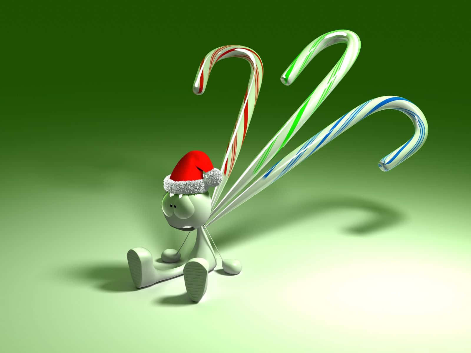 A Festive 3d Christmas Scene Wallpaper