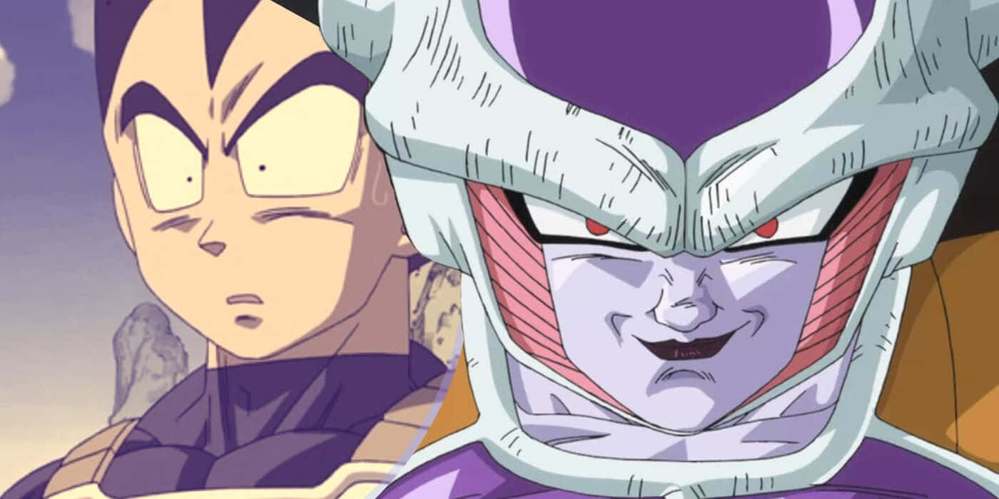 A Fierce Battle Between Vegeta And Frieza Wallpaper