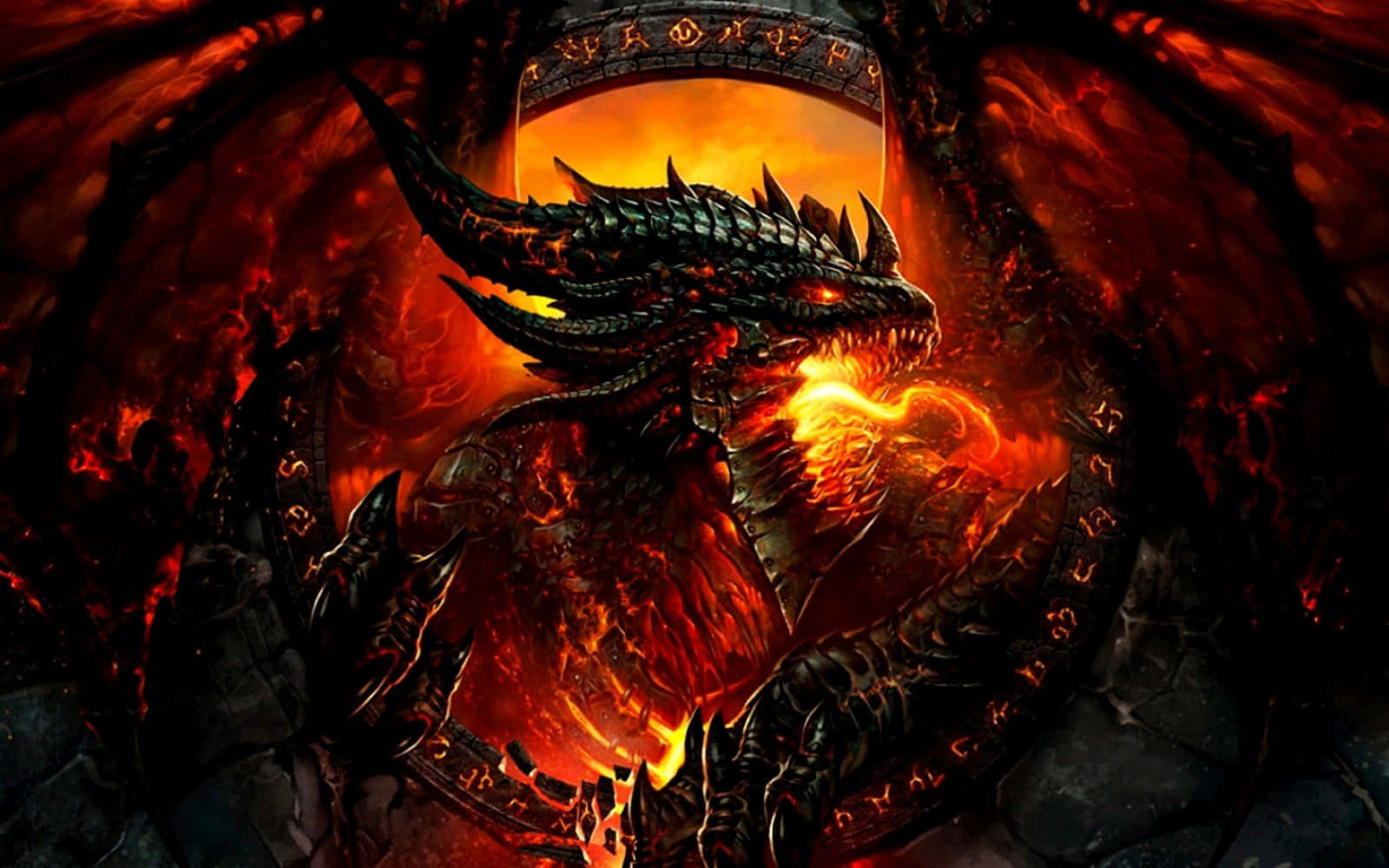 A Fierce, Yet Majestic Awesome Dragon. Wallpaper