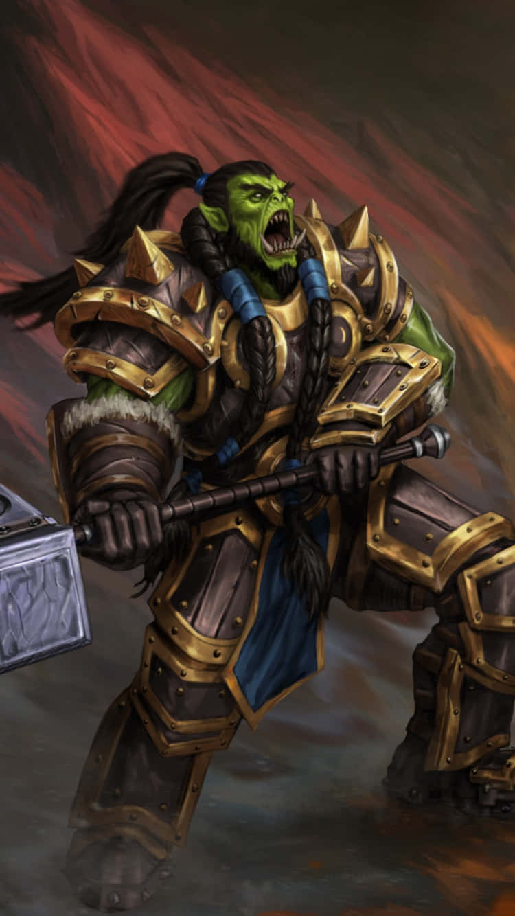 A Formidable Thrall In His Full Battle Gear Wallpaper