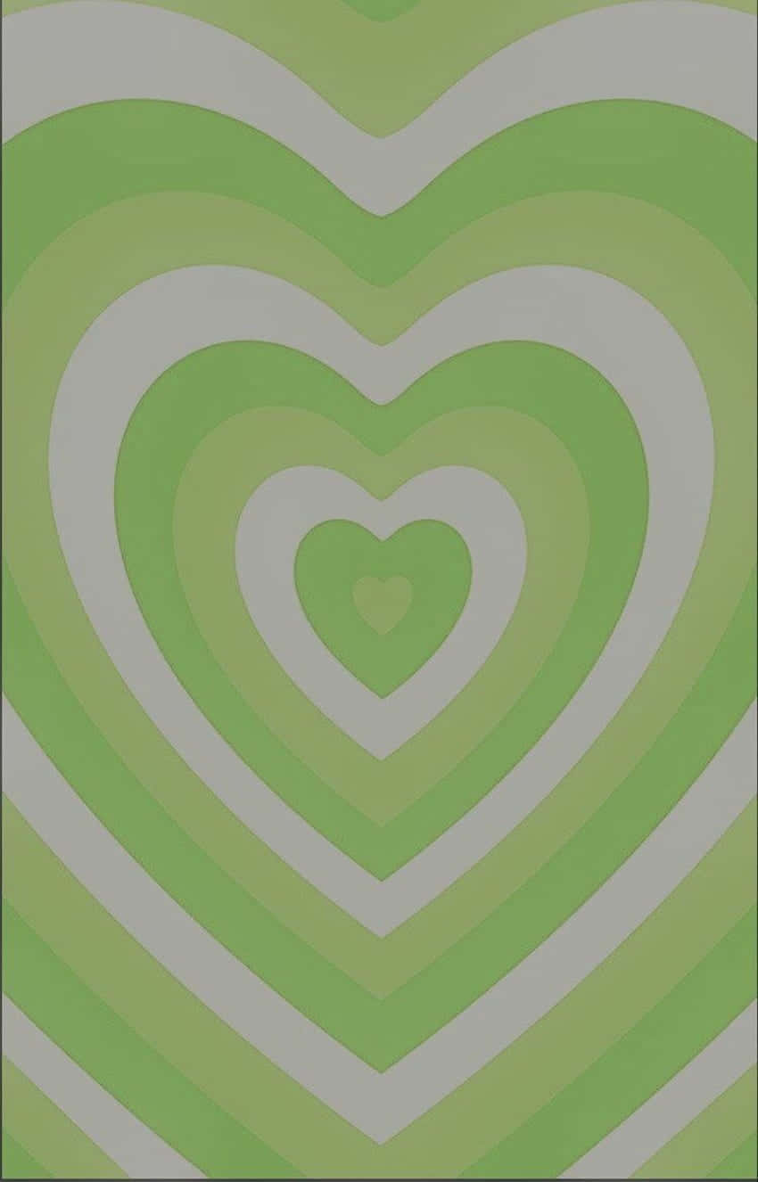 A Fun Pattern Of Mint Green Hearts On A White Background. Wallpaper