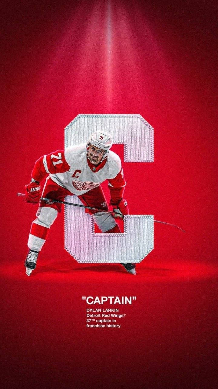 A Graphic Art Design Of Dylan Larkin Wallpaper