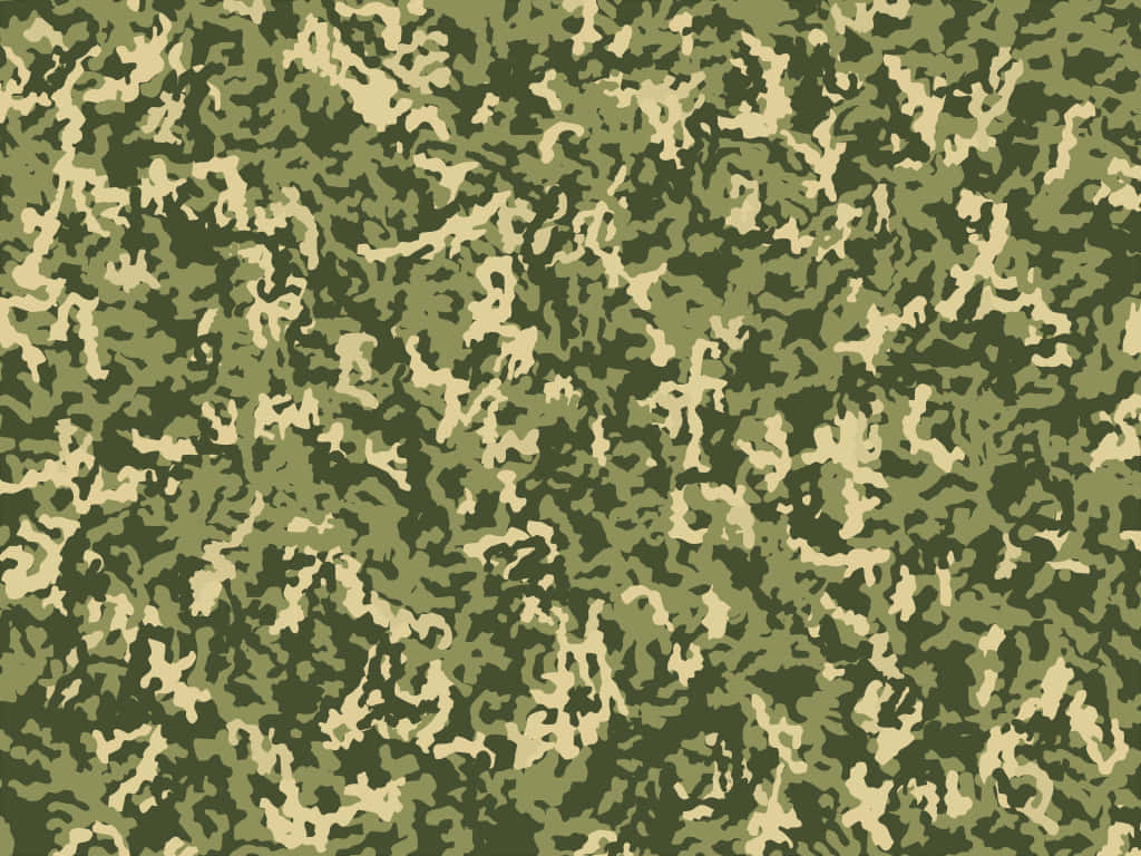 A Green Camouflage Pattern Wallpaper