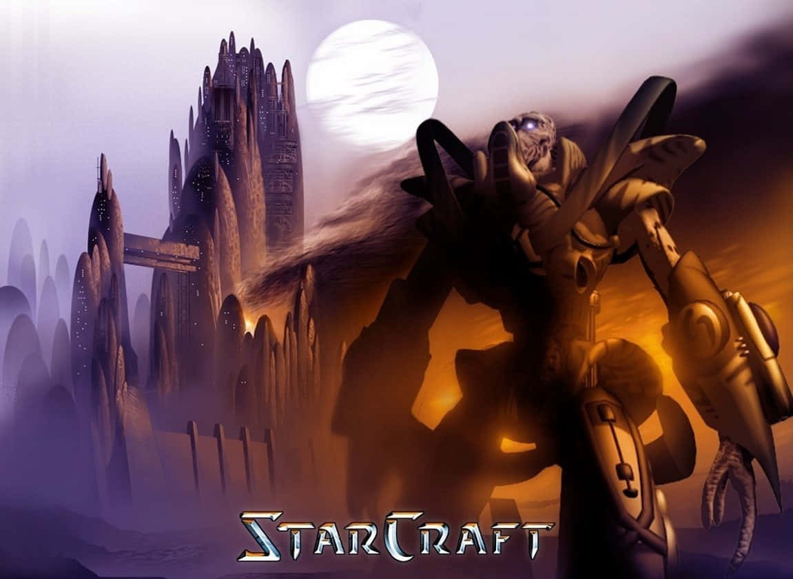 A Group Of Iconic Starcraft Characters In Action Wallpaper