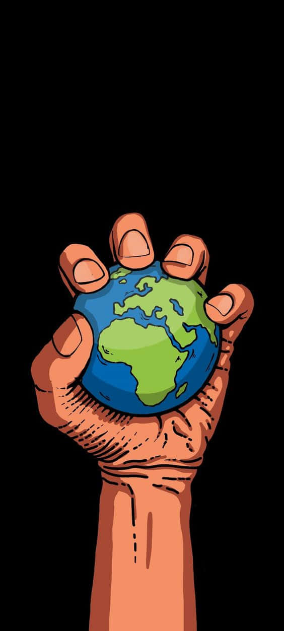 A Hand Holding A Globe Wallpaper