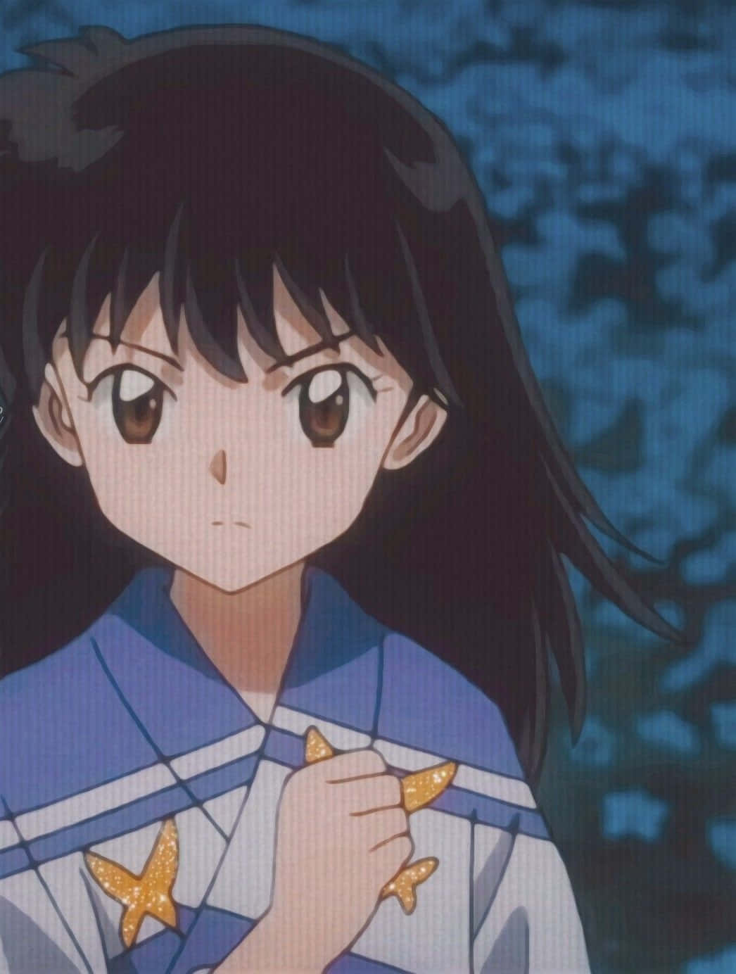 A Heartfelt Moment Between Inuyasha And Rin Wallpaper