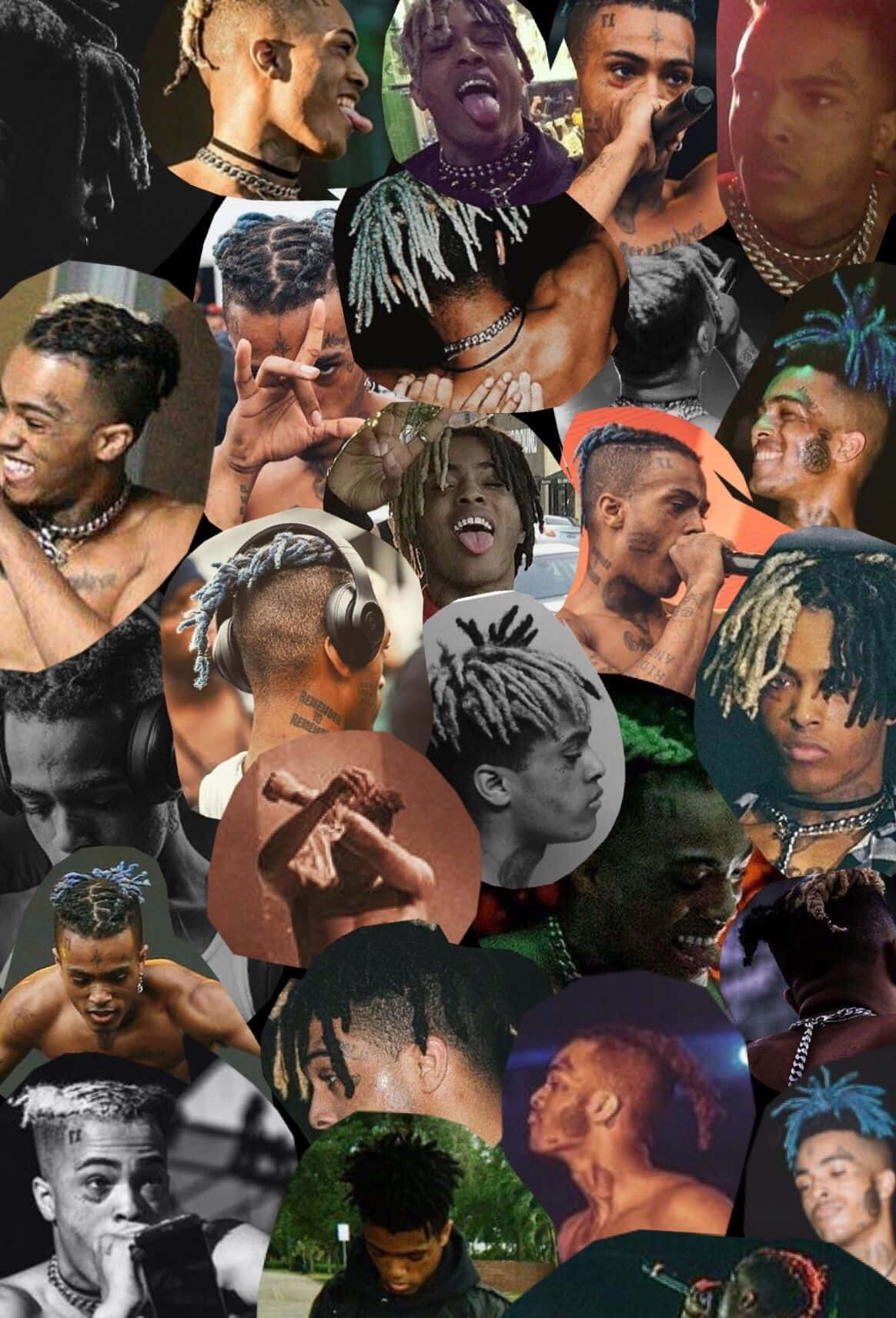 A Hip Hop Collage Of Some Of The Most Iconic Rappers Of All Time Wallpaper