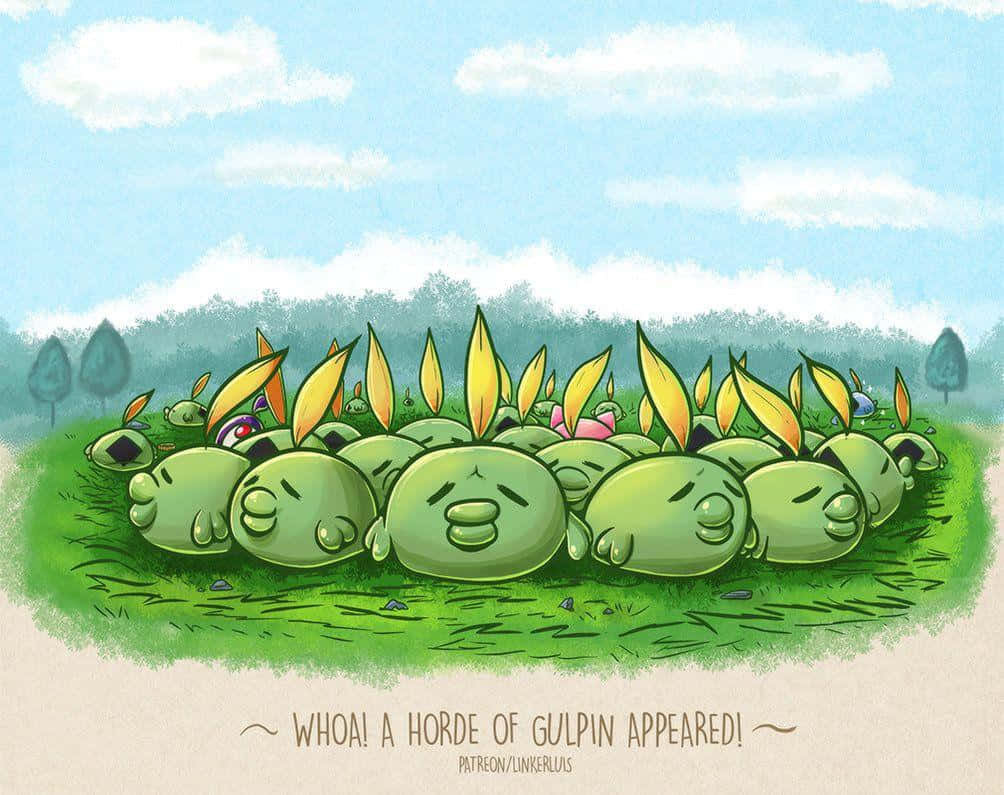 A Horde Of Gulpin Wallpaper