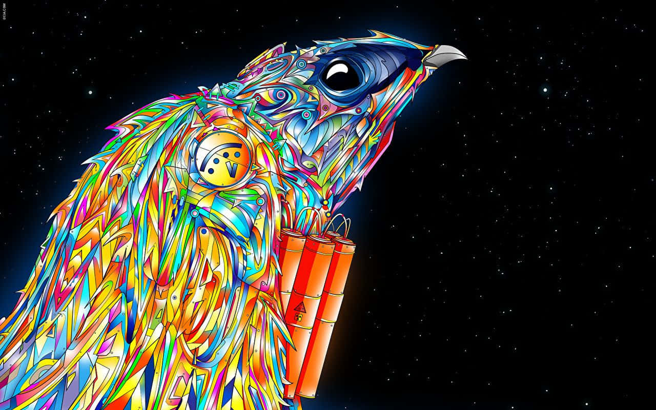 A Journey Through The Trippy Animal Kingdom Wallpaper