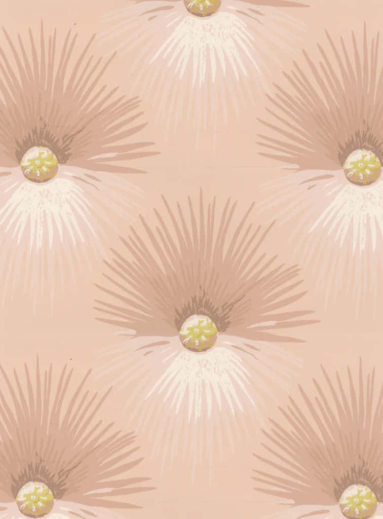 A Light Pink And Gold Wallpaper That Adds A Beautiful Contrast To Any Room. Wallpaper