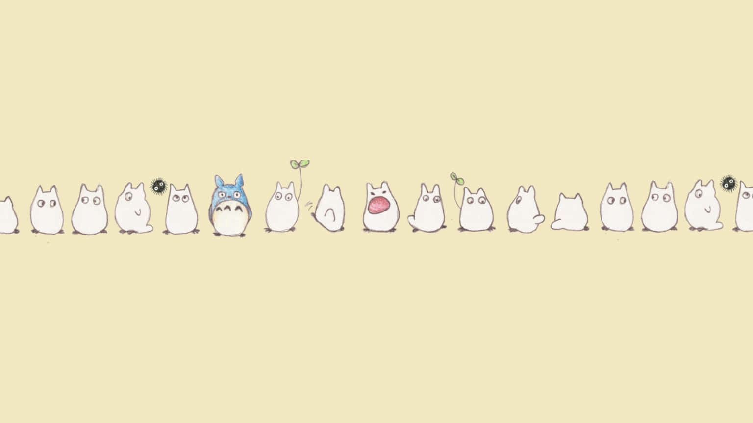 A Line Of White Cats Standing In A Row Wallpaper