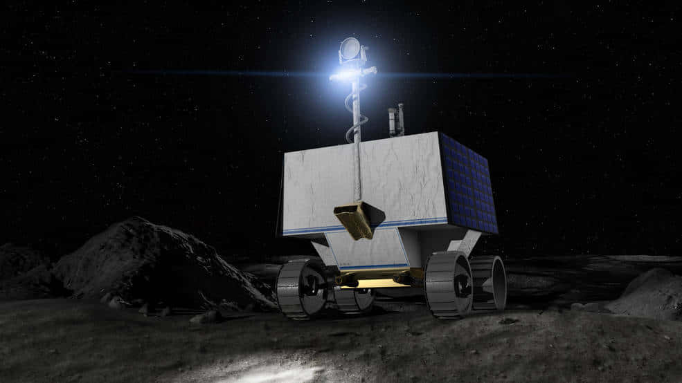 A Lunar Rover Exploring The Moon's Surface Wallpaper