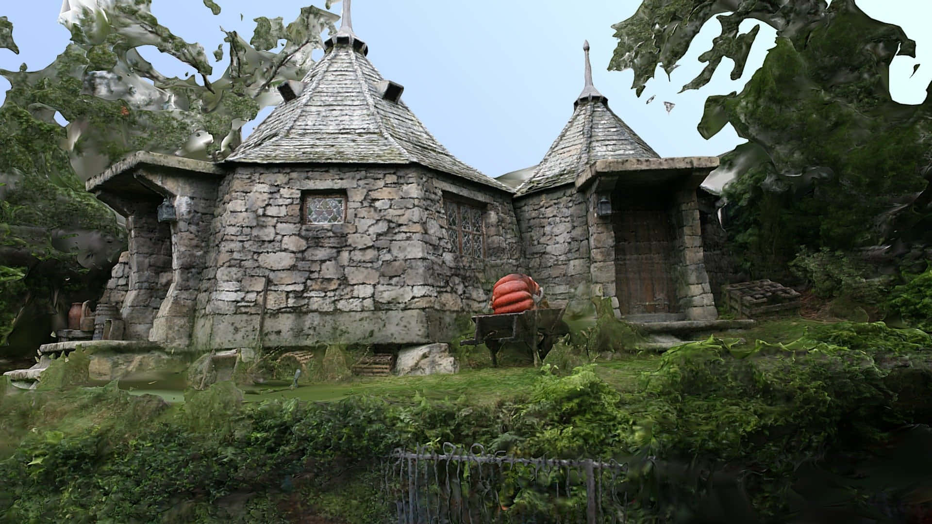 A Magical Evening At Hagrid's Hut In The Wizarding World Wallpaper