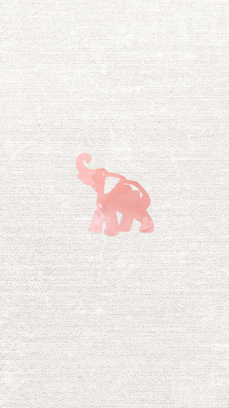 A Magical Pink Elephant Parading Through The Jungle Wallpaper