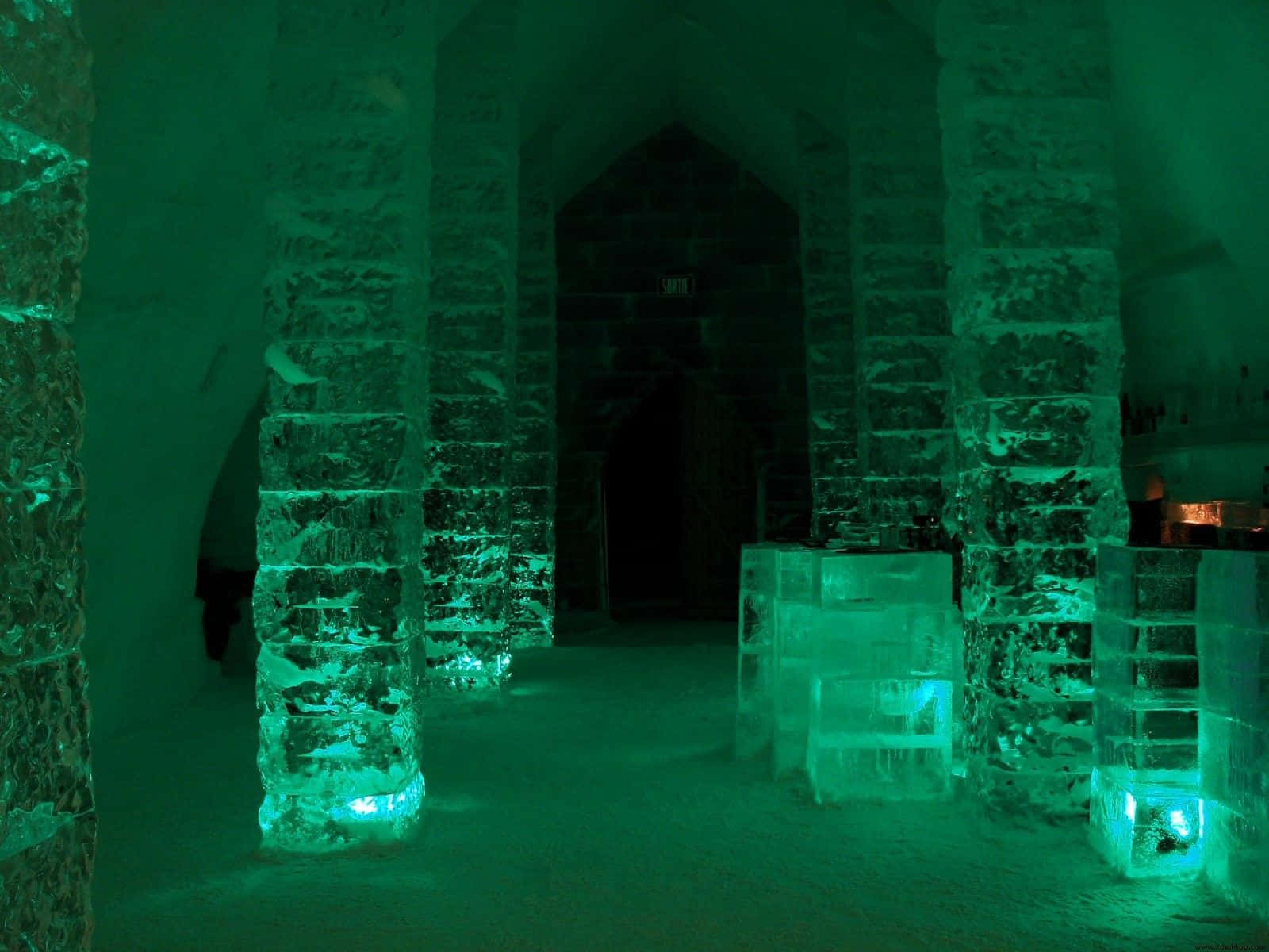 A Magical Snow Kingdom - Ice Hotel Wallpaper