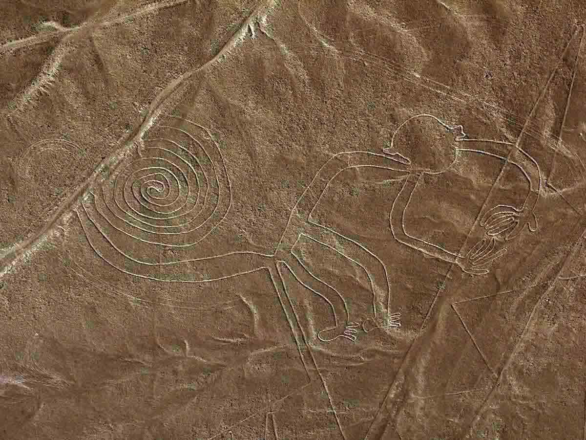 A Majestic Aerial View Of The Nazca Lines Wallpaper