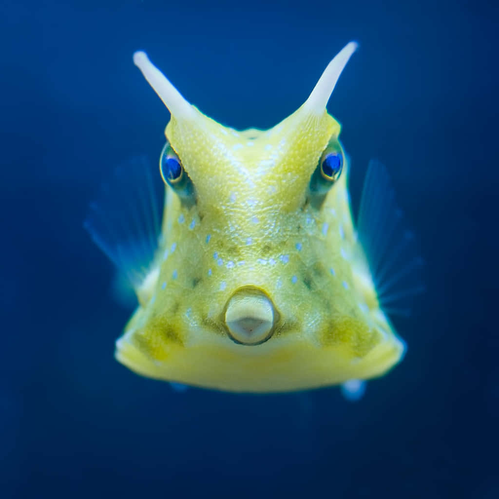 A Majestic Cowfish Swimming Underwater Wallpaper