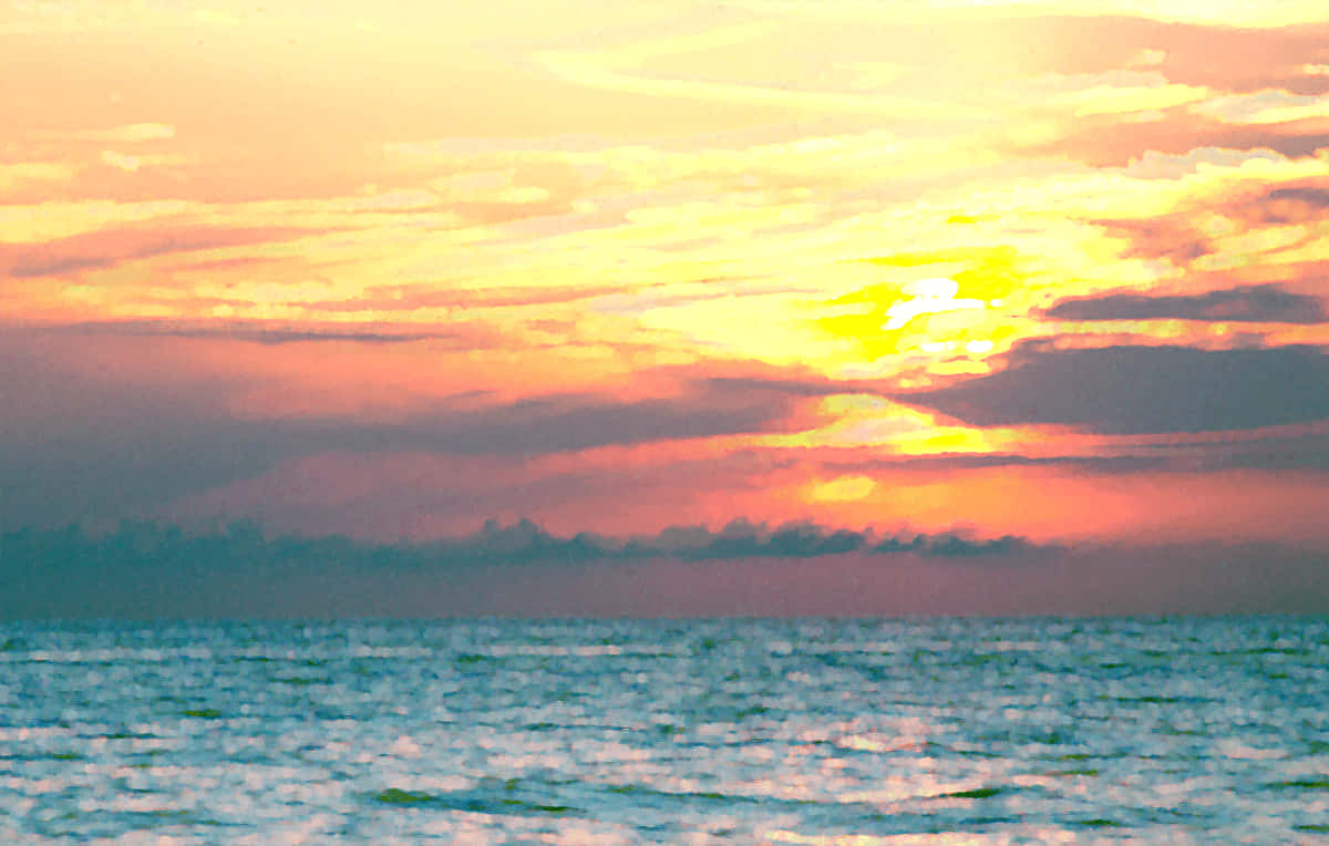 A Man Is Riding A Surfboard In The Ocean Wallpaper