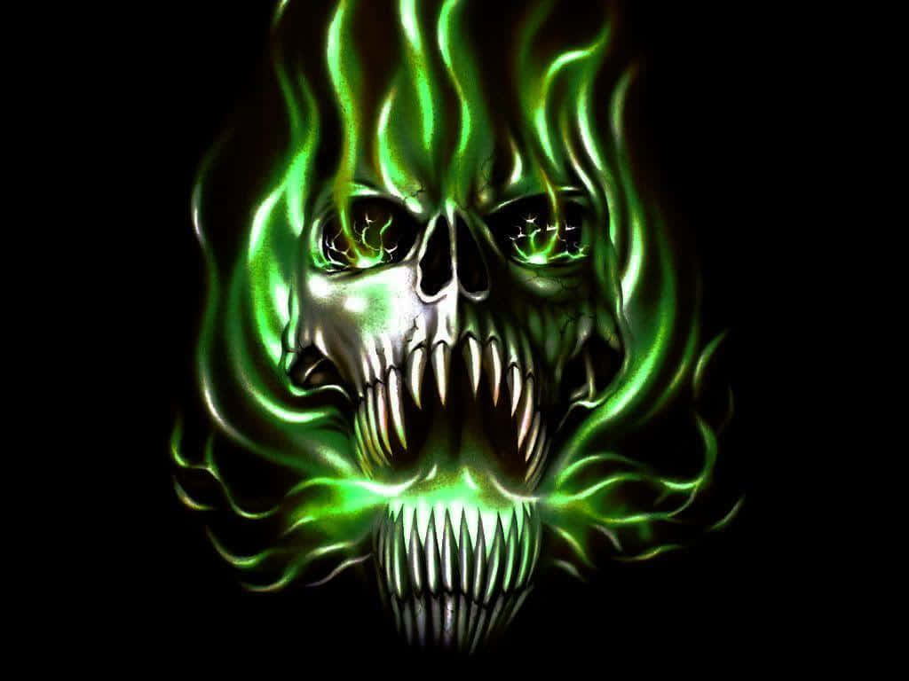 A Menacing Evil Skull Stares Menacingly. Wallpaper