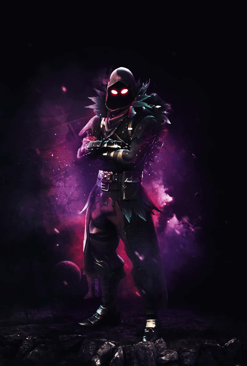 A Menacing Look With The Raven Fortnite Skin. Wallpaper