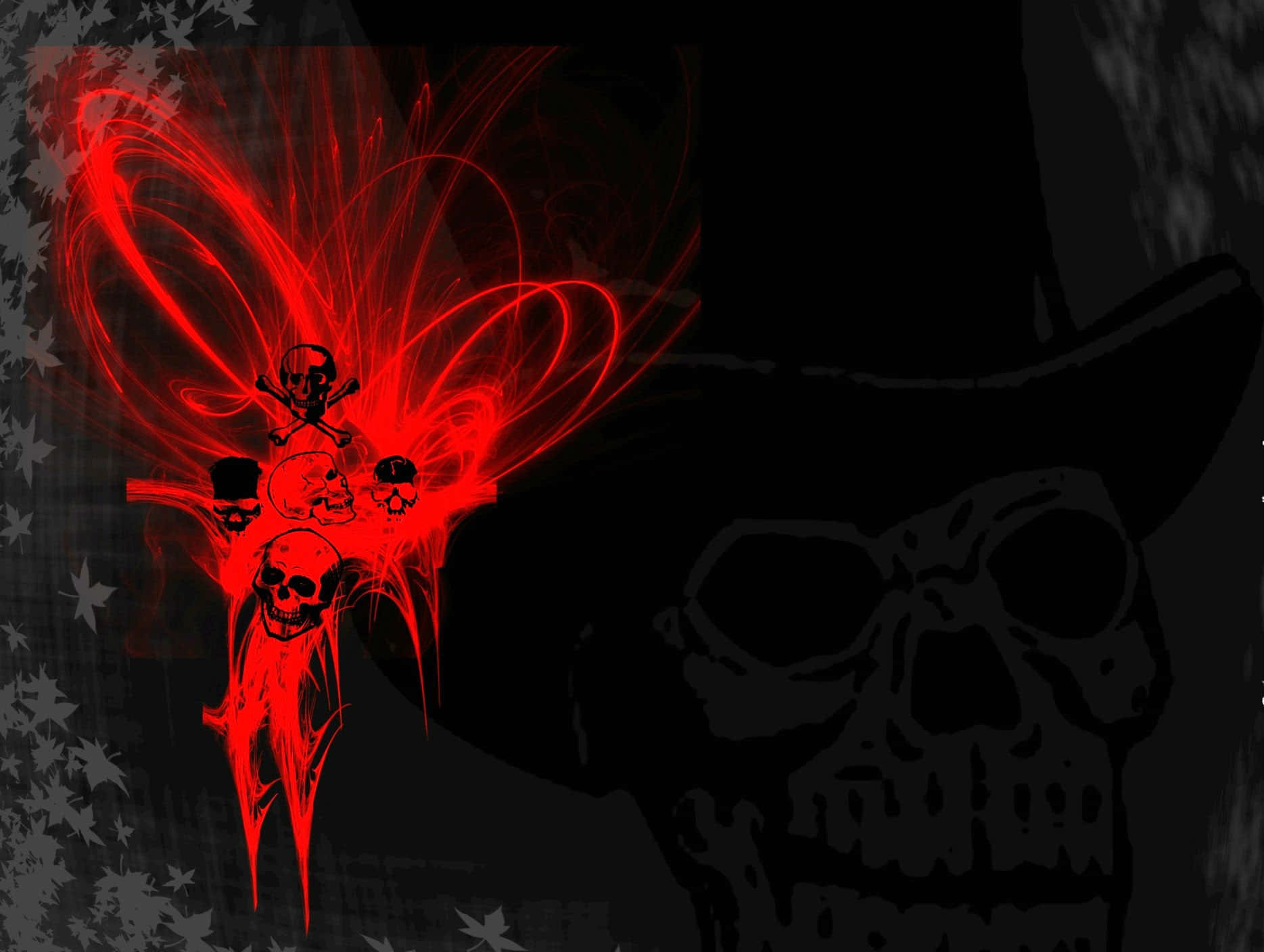 A Menacing Skull With A Sinister Expression Wallpaper