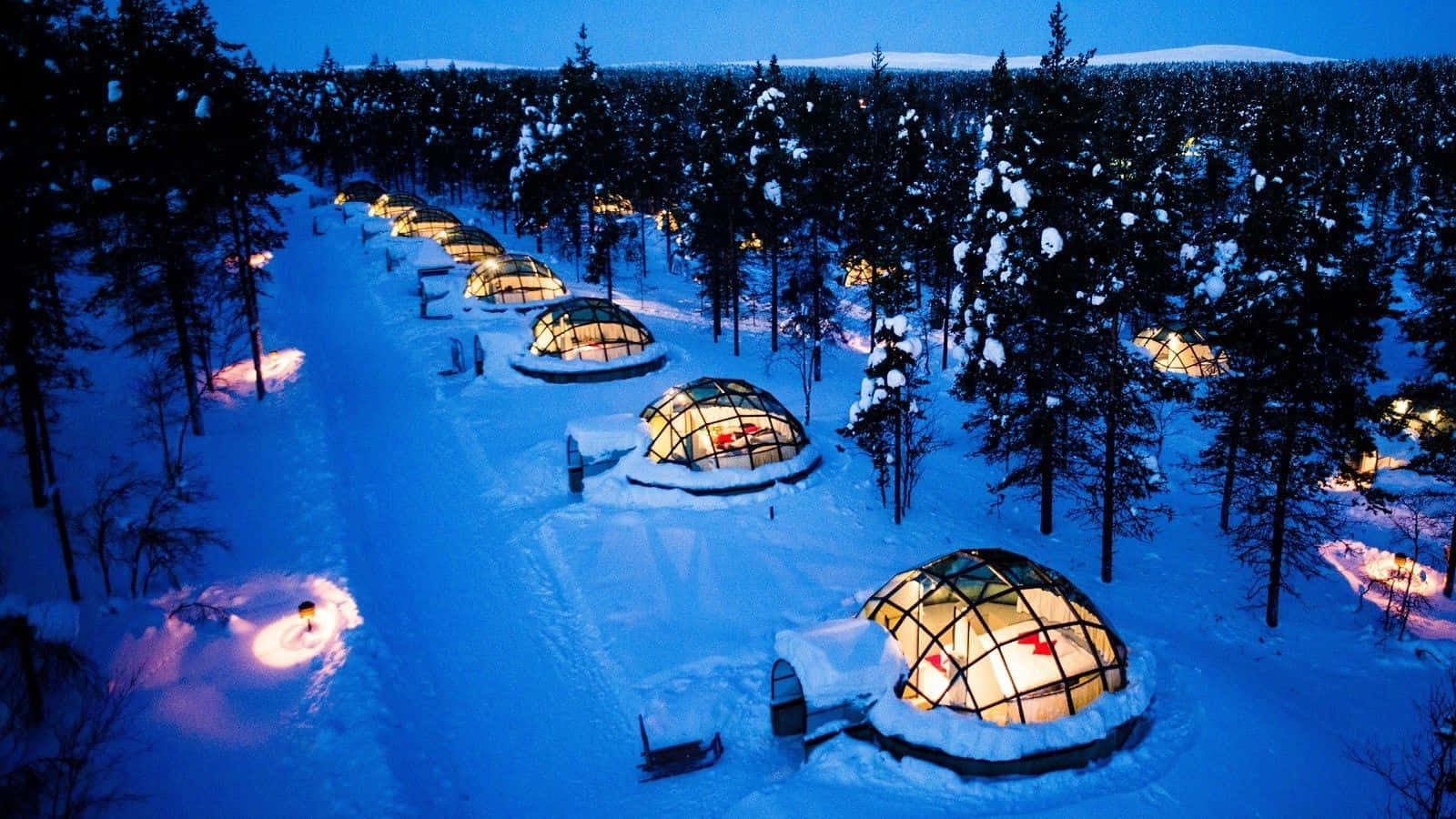 A Mesmerizing Room In The Enchanting Ice Hotel Wallpaper