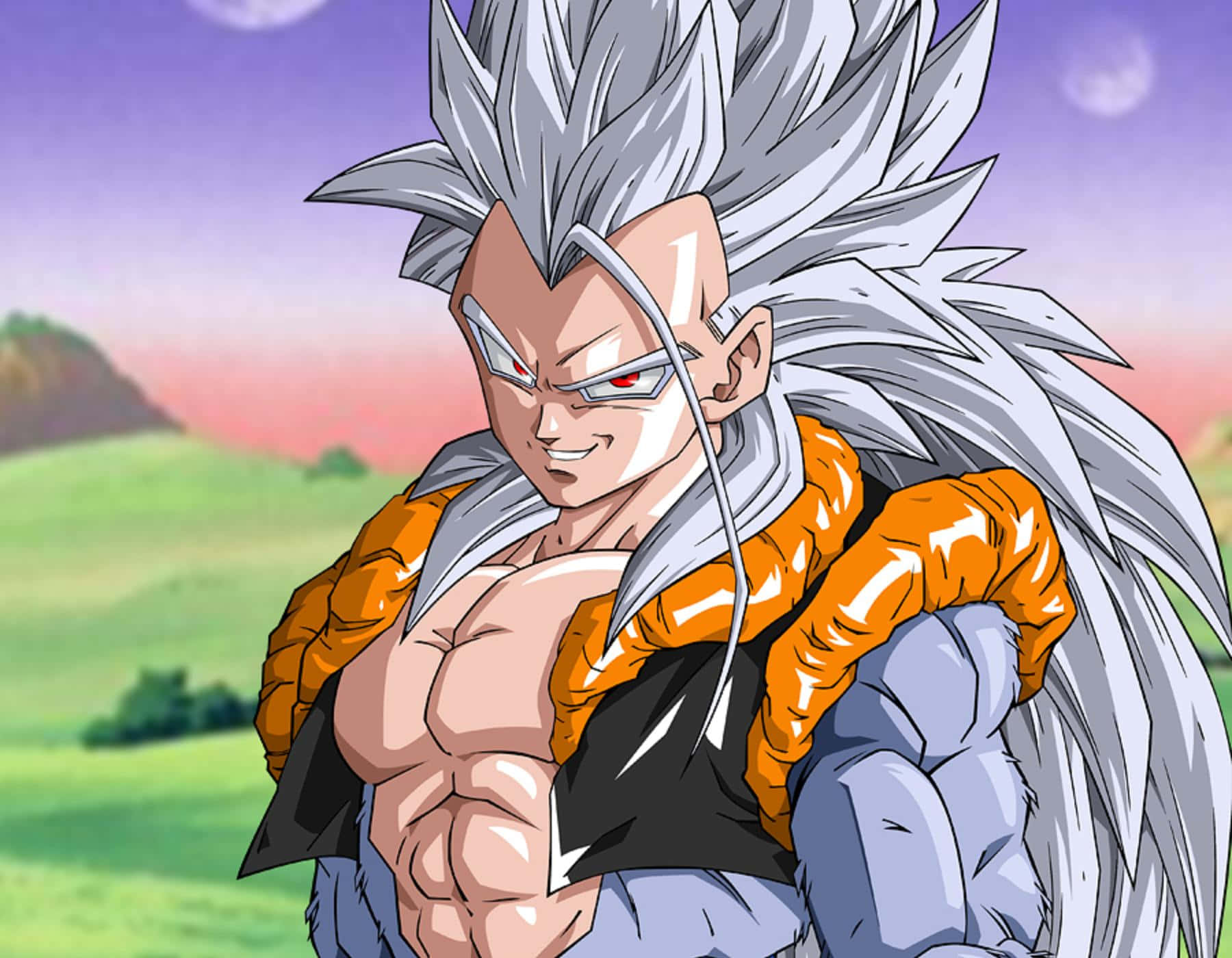 A Mighty Saiyan Warrior Ready To Battle Wallpaper