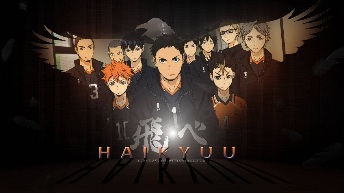 A Moment Of Intensity In Haikyuu Wallpaper