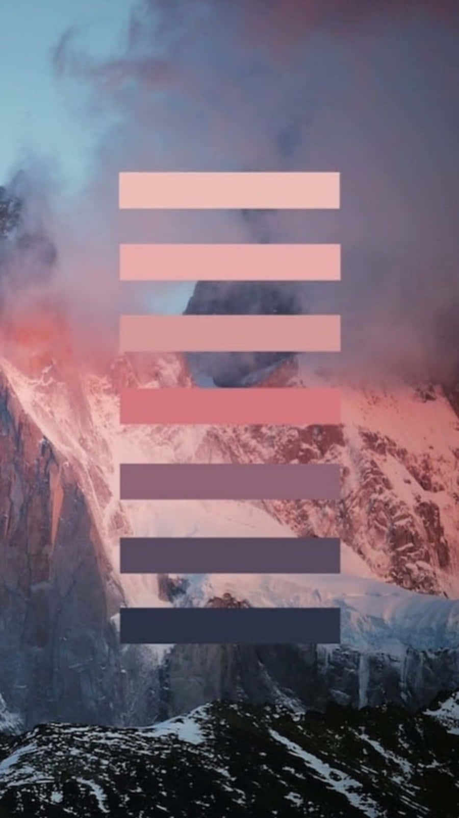 A Mountain With A Pink And Purple Sky Wallpaper