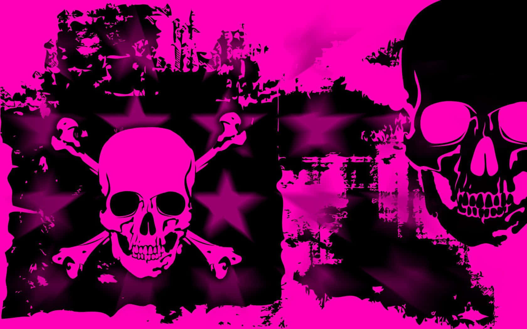 A Mysterious Pink Skull Wallpaper