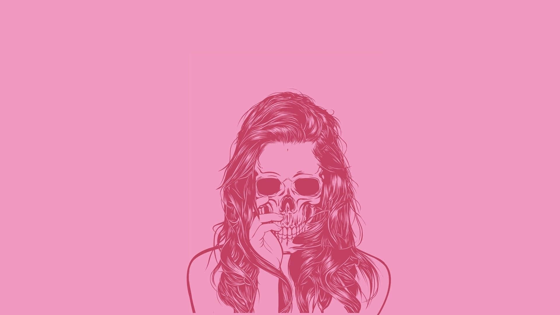 A Mysterious Pink Skull Wallpaper