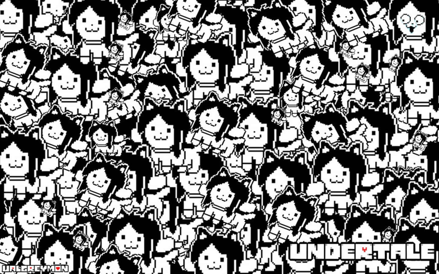 A Mysterious Temmie From The Video Game Undertale. Wallpaper