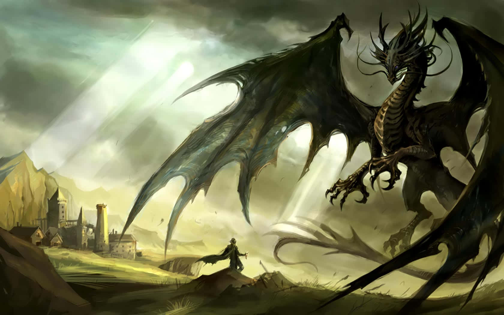 A Mystical Dragon, Longing For Adventure Wallpaper